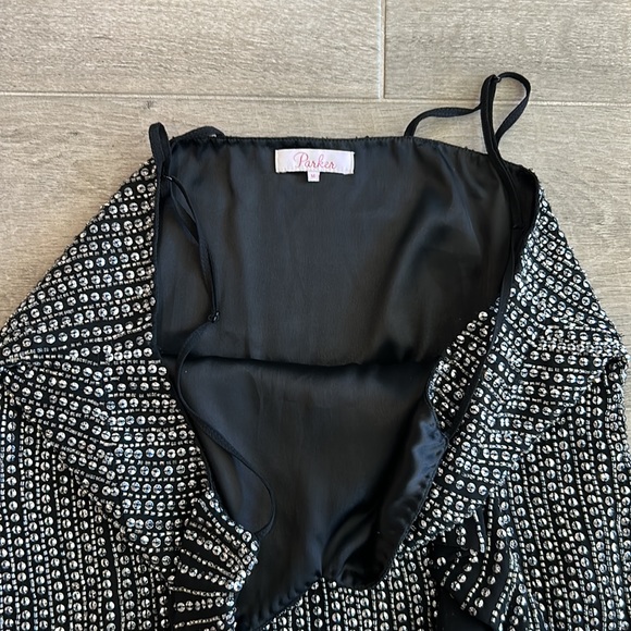 PARKER beaded black sequin Tank - Picture 2 of 3